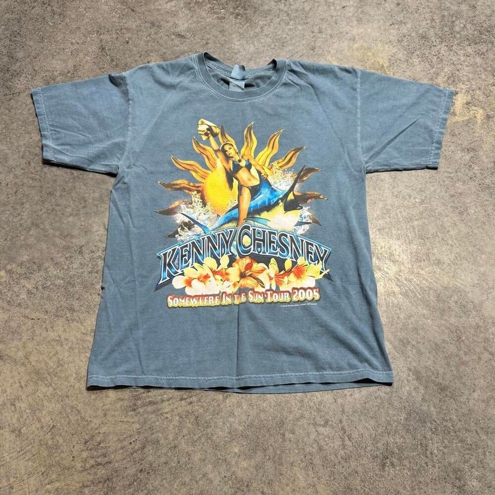 Gildan Men's Blue and Grey T-shirt